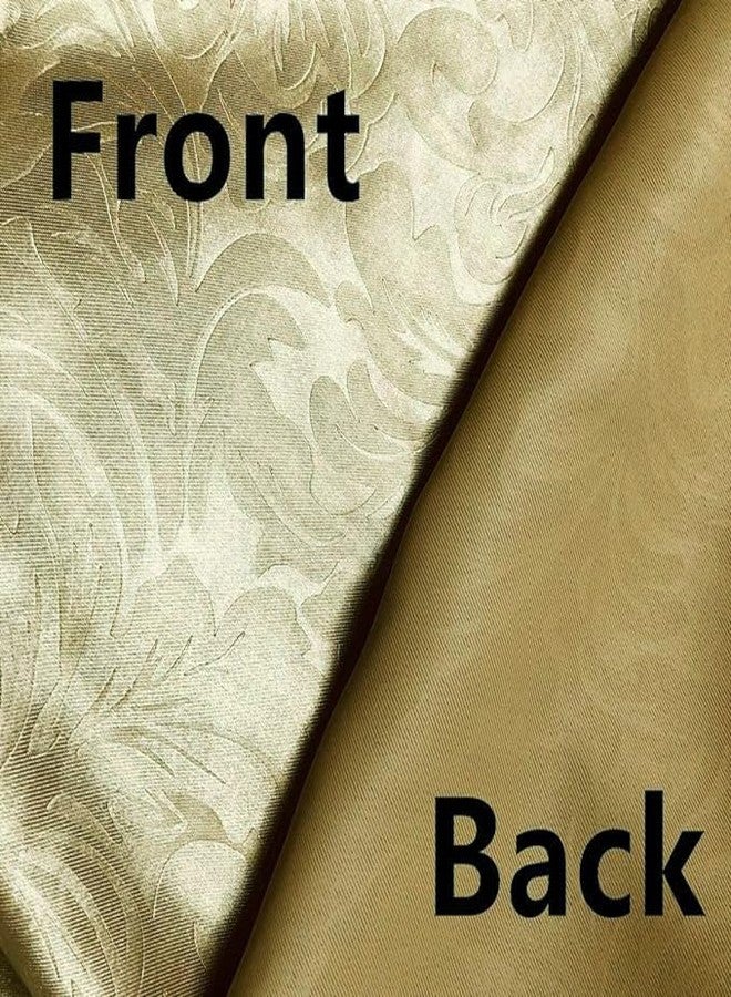 MYRU 2 Panels Set Semi Blackout Gold Curtains for Living Room Embossed Flower Curtains for Bedroom (2 Panels 52 x 84 Inch, Gold) - Image 4